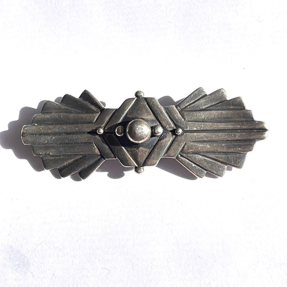 Vintage MCM Signed David Dear Super Chief Sterling Silver Brooch